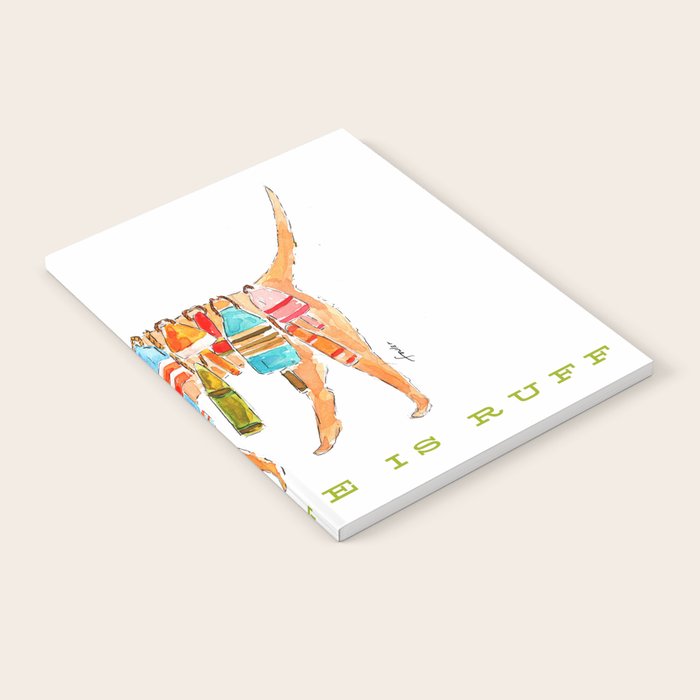 Yellow Dog Lab Buoy Beach Dog Watercolor Notebook Gallery Image 2