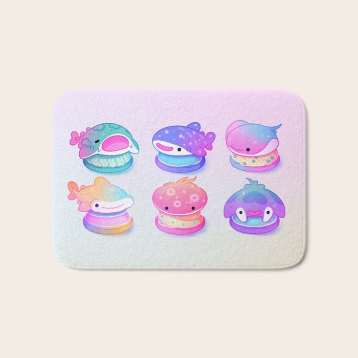 Sea macaron Bath Mat Gallery Image 1