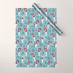 Molly Mermaid vintage pinup inspired nautical tattoo Wrapping Paper Gallery Image 1