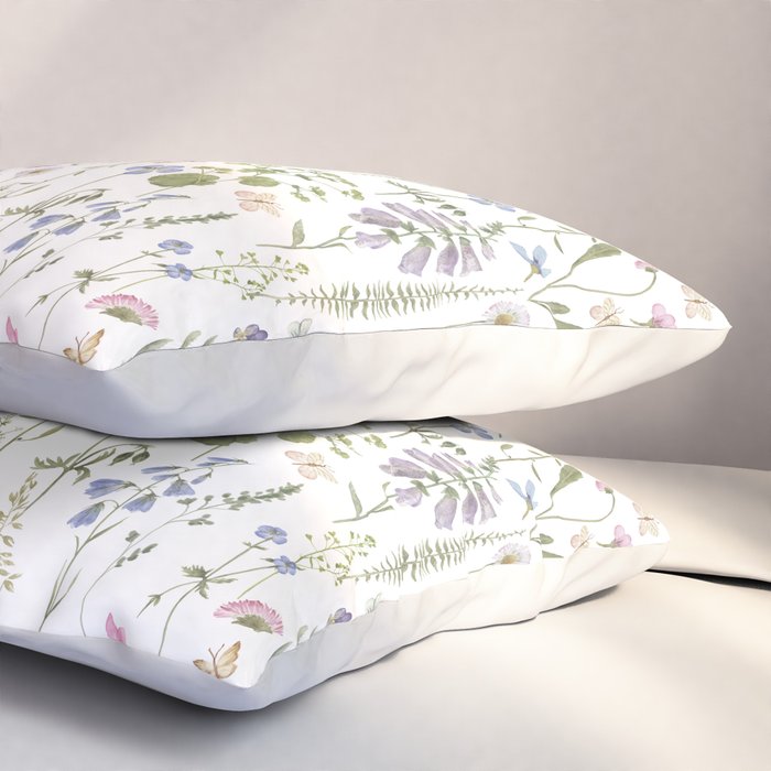 Hygge Summer Wildflowers Meadow Pillow Sham Gallery Image 3