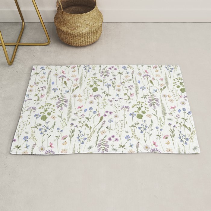 Hygge Summer Wildflowers Meadow Rug Gallery Image 1