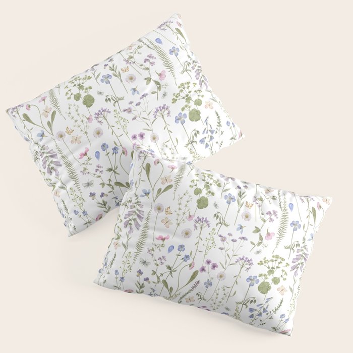 Hygge Summer Wildflowers Meadow Pillow Sham Gallery Image 3
