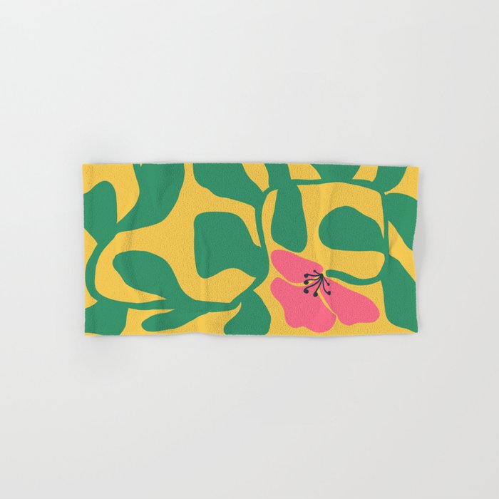 Midcentury Hibiscus 2 Bath Towel Gallery Image 1