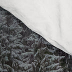 Tiny Cabin In The Winter Forest Snow Covered Pine Trees Comforter Gallery Image 4