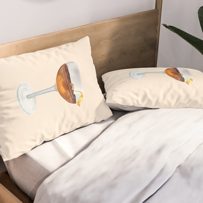 Espresso Martini: Retro Classic Cocktail 04 Pillow Sham Gallery Image 2