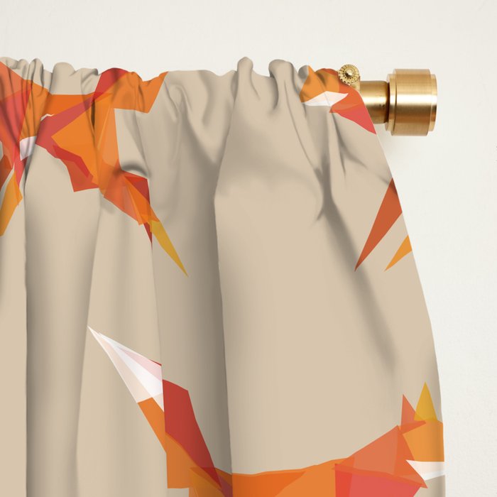 Fractal geometric fox Window Curtain Gallery Image 2