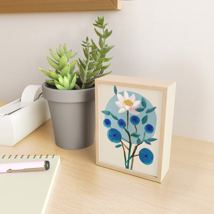 Stylized Lotus Flower Art Mini Art Print Gallery Image 2