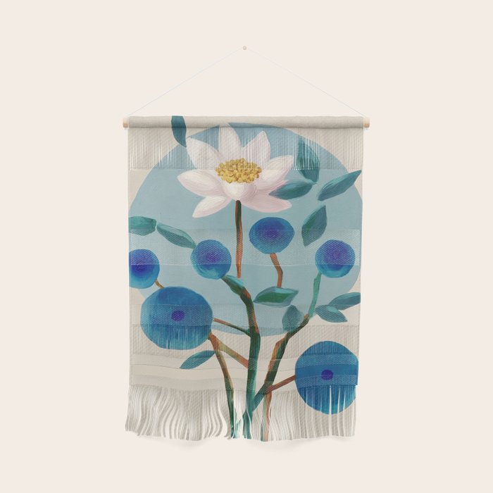 Stylized Lotus Flower Art Wall Hanging Gallery Image 1