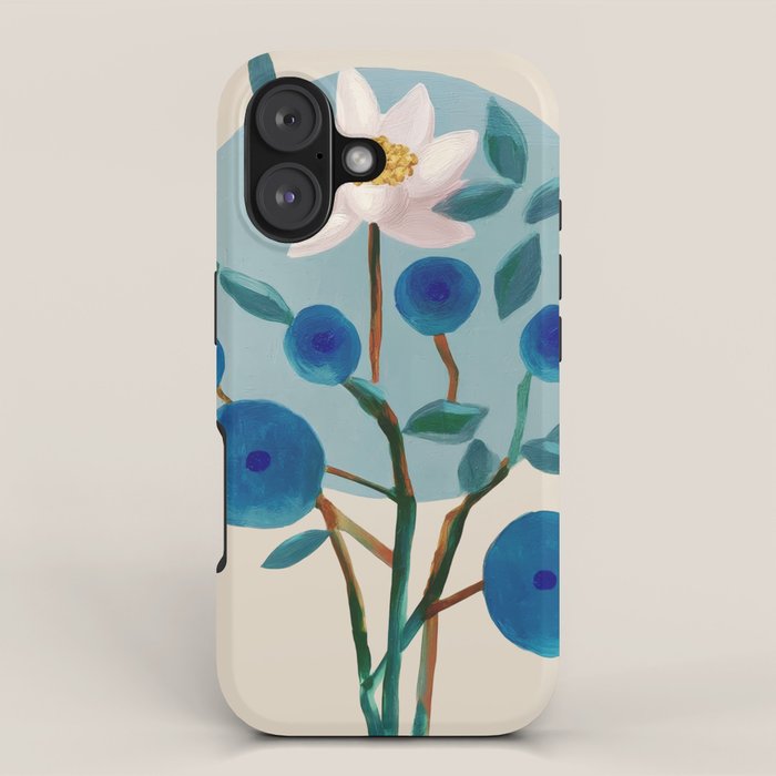 Stylized Lotus Flower Art iPhone Case Gallery Image 1