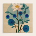Stylized Lotus Flower Art Wood Wall Art Gallery Image 1