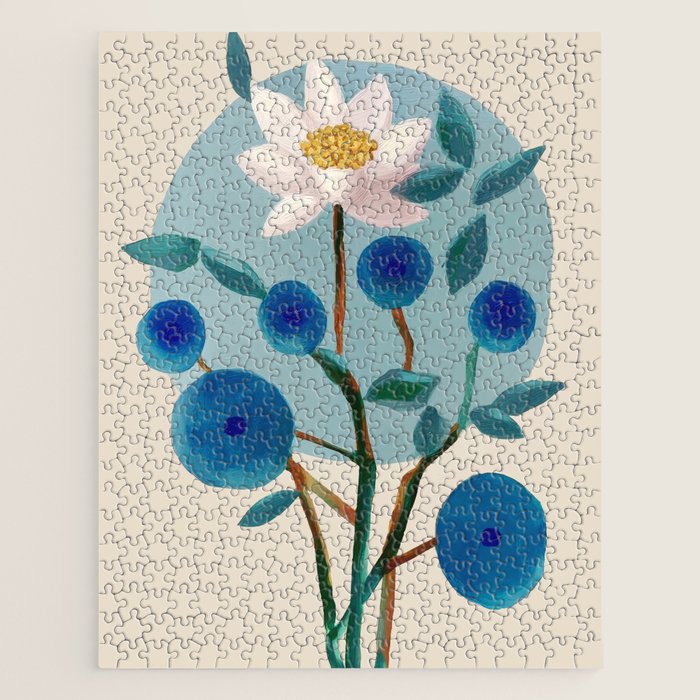 Stylized Lotus Flower Art Jigsaw Puzzle Gallery Image 1