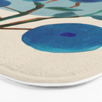 Stylized Lotus Flower Art Bath Mat Gallery Image 3