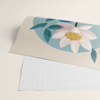 Stylized Lotus Flower Art Wrapping Paper Gallery Image 2