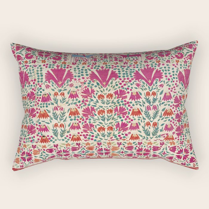 Tekke Asmalyk Embroidered Trapping Print Rectangular Pillow Gallery Image 1
