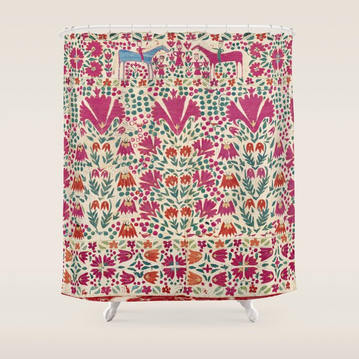 Tekke Asmalyk Embroidered Trapping Print Shower Curtain Gallery Image 1