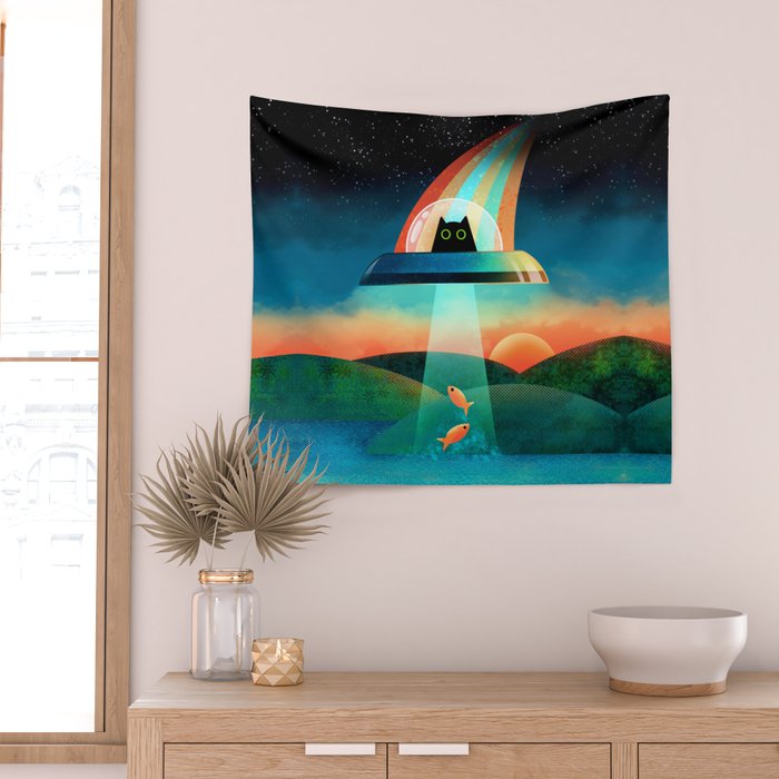 The Purrfect Alien Wall Tapestry Gallery Image 2