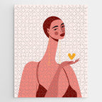 Girl With Yellow Heart Jigsaw Puzzle Gallery Image 1
