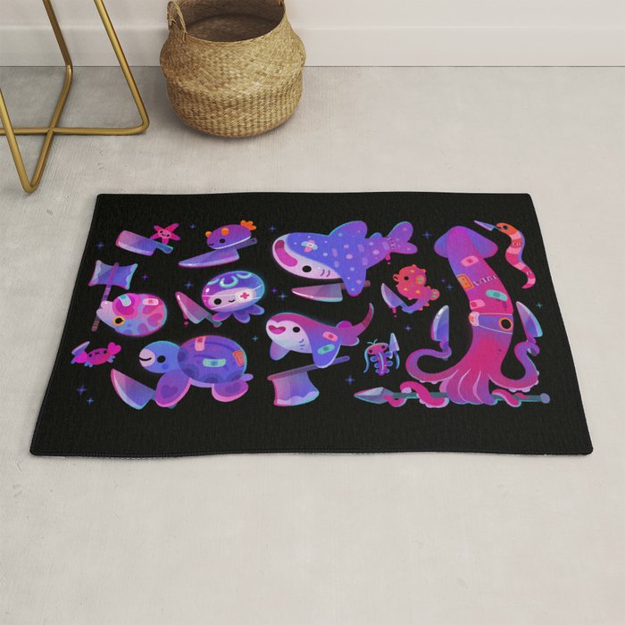 Stabby marine life Rug Gallery Image 1