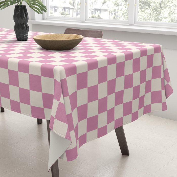 Checked - Bubblegum Tablecloth Gallery Image 3