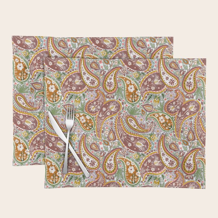 Rustic Paisley Delight Placemat Gallery Image 1