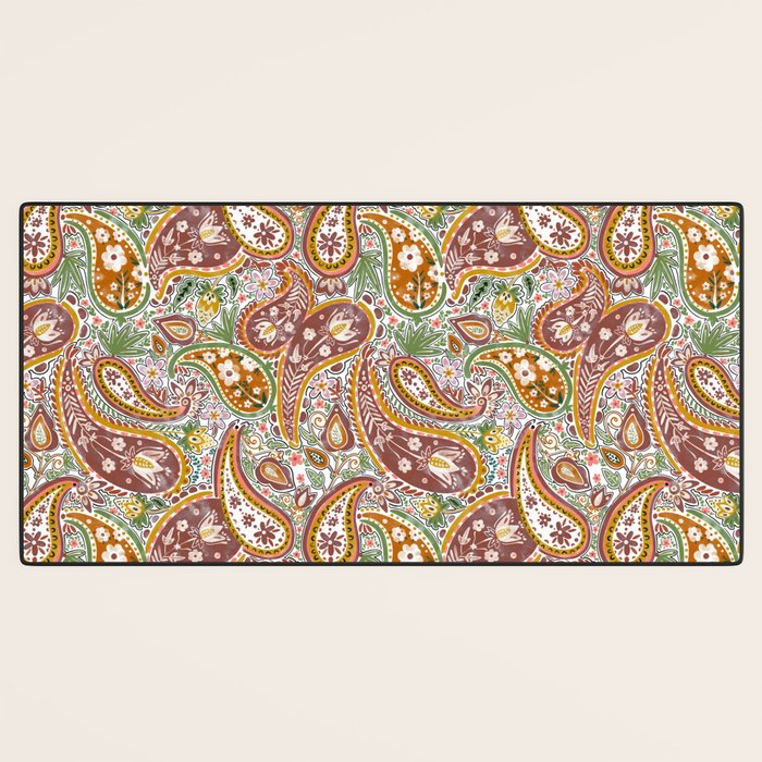 Rustic Paisley Delight Desk Mat Gallery Image 3
