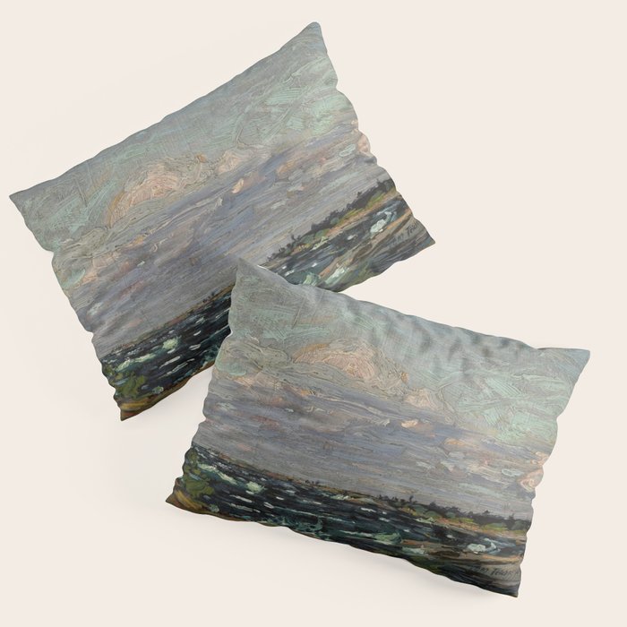 Tom Thomson Windy Day- Rough Weather in the Islands 1914. Canadian Landscape Artist Pillow Sham Gallery Image 1