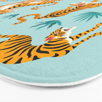 Tigers and tropical leaves. Bath Mat Gallery Image 3