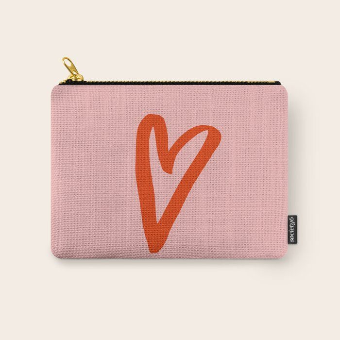 Heart Doodle Big 1 Carry All Pouch