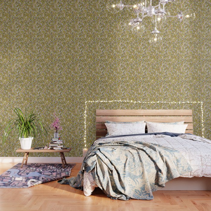 Autumn Botnica Foliage in Green Wallpaper Gallery Image 1