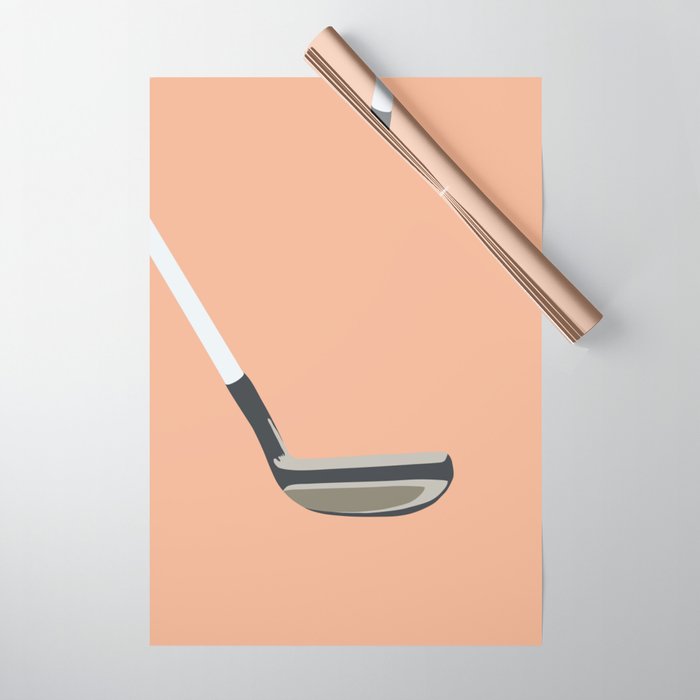 Golf Orange Wrapping Paper Gallery Image 1
