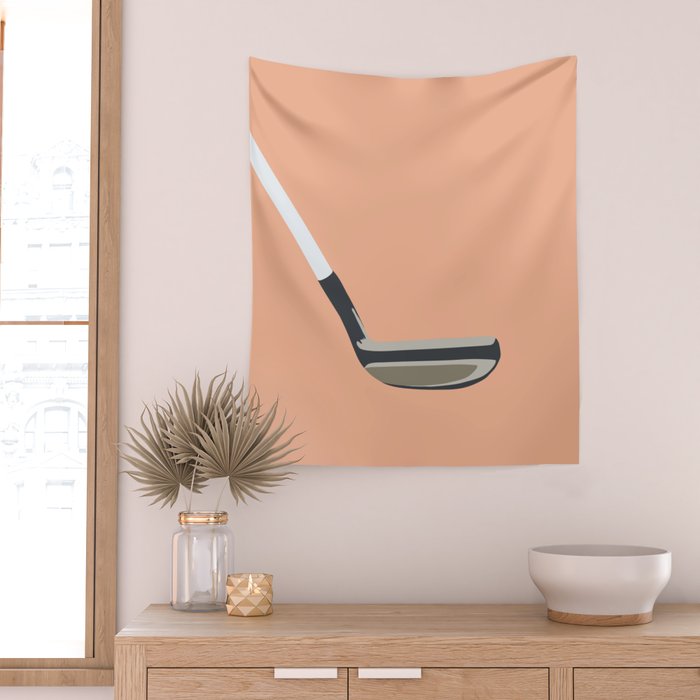 Golf Orange Wall Tapestry Gallery Image 2