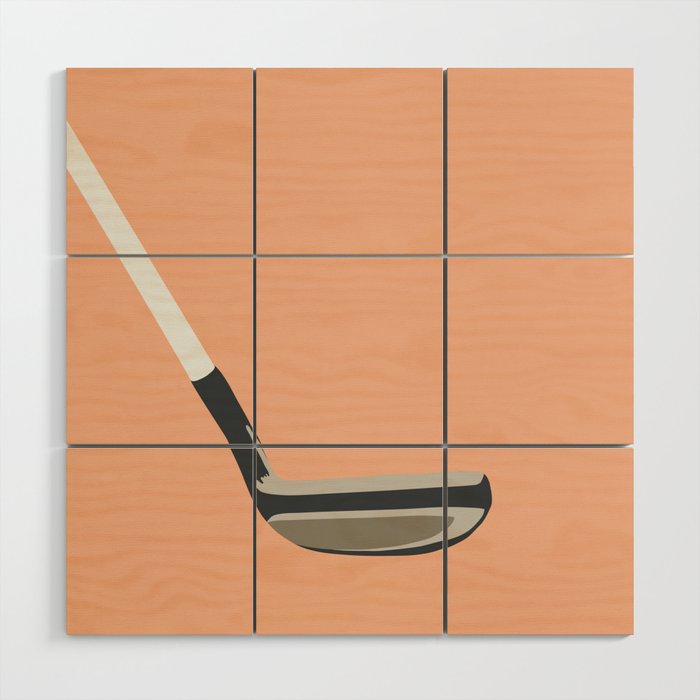 Golf Orange Wood Wall Art Gallery Image 1