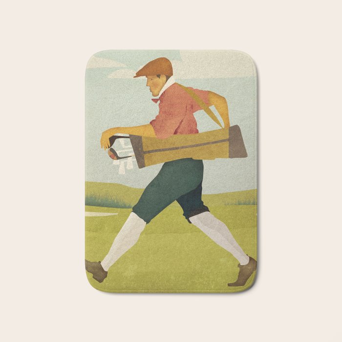 Golfer Vintage Golf Bath Mat Gallery Image 1