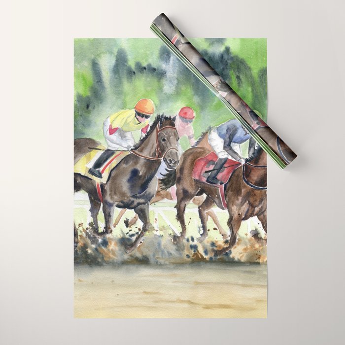 Horse Racing 2 Wrapping Paper Gallery Image 1
