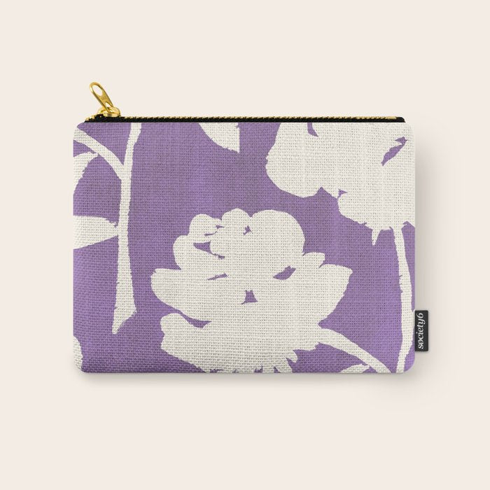 Roses Pattern - Purple  Carry All Pouch Gallery Image 1