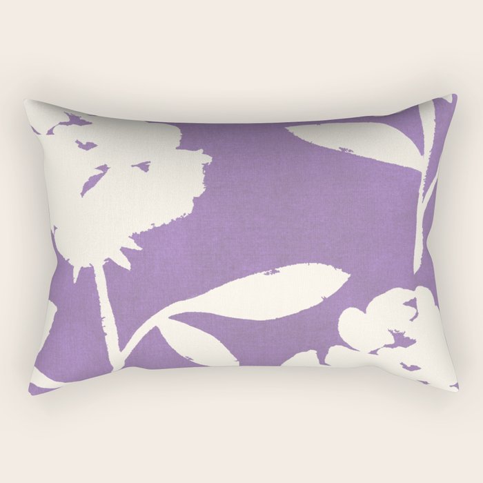 Roses Pattern - Purple  Rectangular Pillow Gallery Image 2