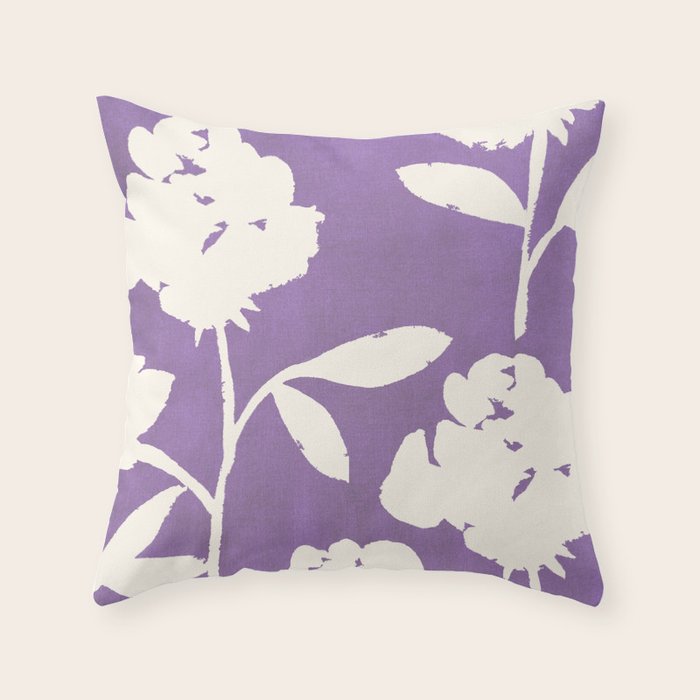 Roses Pattern - Purple  Throw Pillow Gallery Image 6