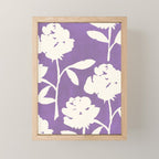 Roses Pattern - Purple  Mini Art Print Gallery Image 1