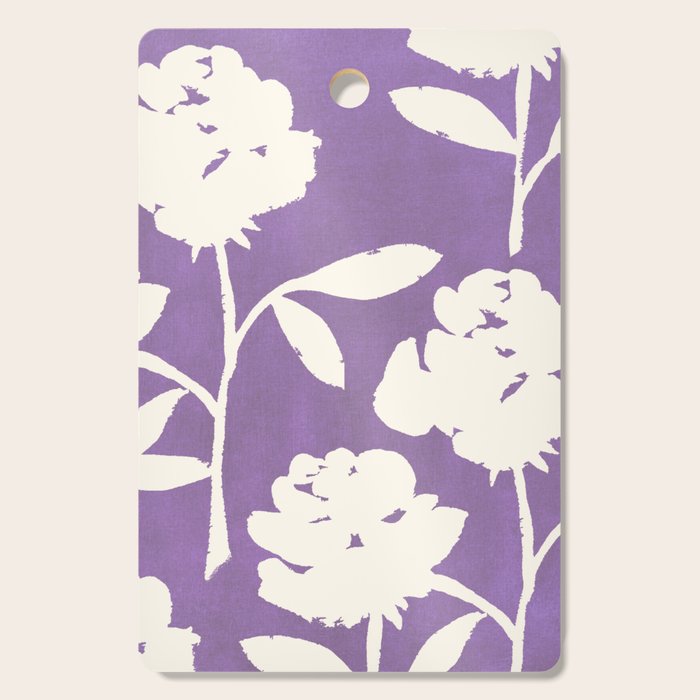 Roses Pattern - Purple  Cutting Board Gallery Image 1