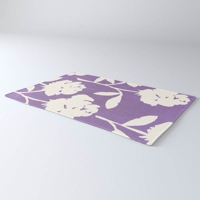 Roses Pattern - Purple  Rug Gallery Image 3