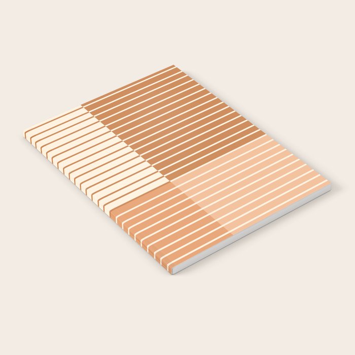 Color Block Line Abstract LXXIX Pantone Peach Fuzz Notebook Gallery Image 2