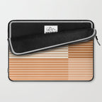 Color Block Line Abstract LXXIX Pantone Peach Fuzz Laptop Sleeve Gallery Image 2