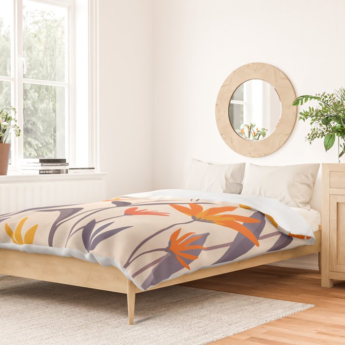 Cosmos and Sunshine Floral Design Duvet Cover Gallery Image 2