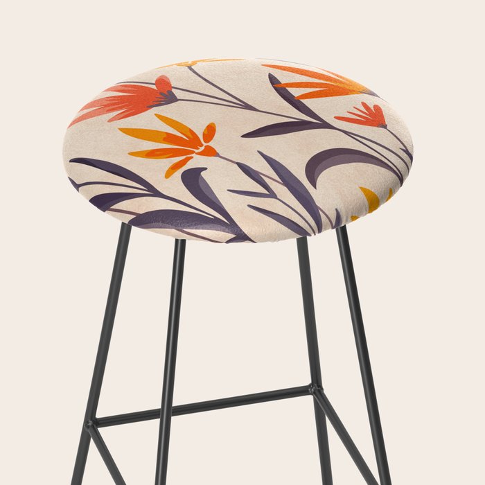 Cosmos and Sunshine Floral Design Stool Gallery Image 2