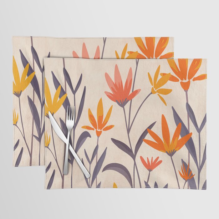 Cosmos and Sunshine Floral Design Placemat