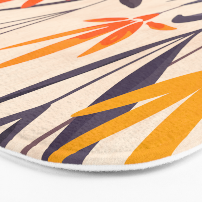 Cosmos and Sunshine Floral Design Bath Mat Gallery Image 3