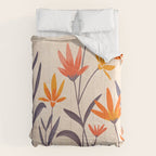 Cosmos and Sunshine Floral Design Comforter Gallery Image 6