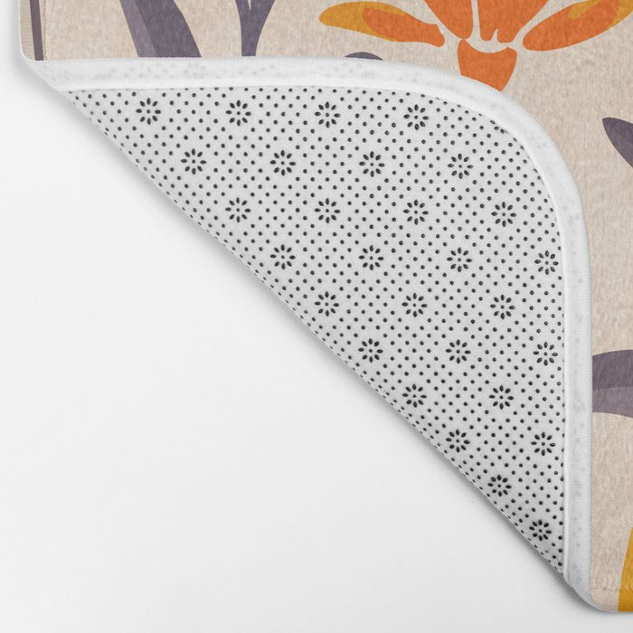 Cosmos and Sunshine Floral Design Bath Mat Gallery Image 2