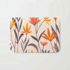 Cosmos and Sunshine Floral Design Bath Mat Gallery Image 1
