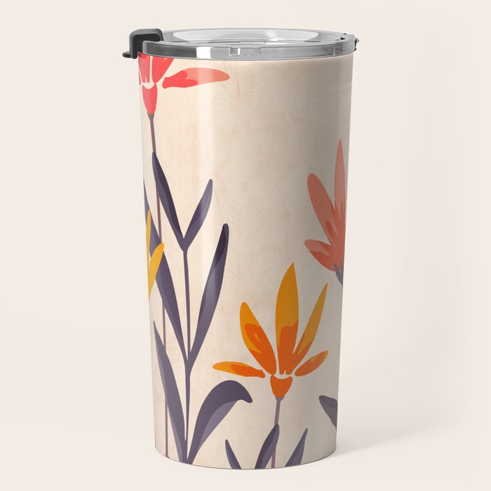 Cosmos and Sunshine Floral Design Travel Mug Gallery Image 3